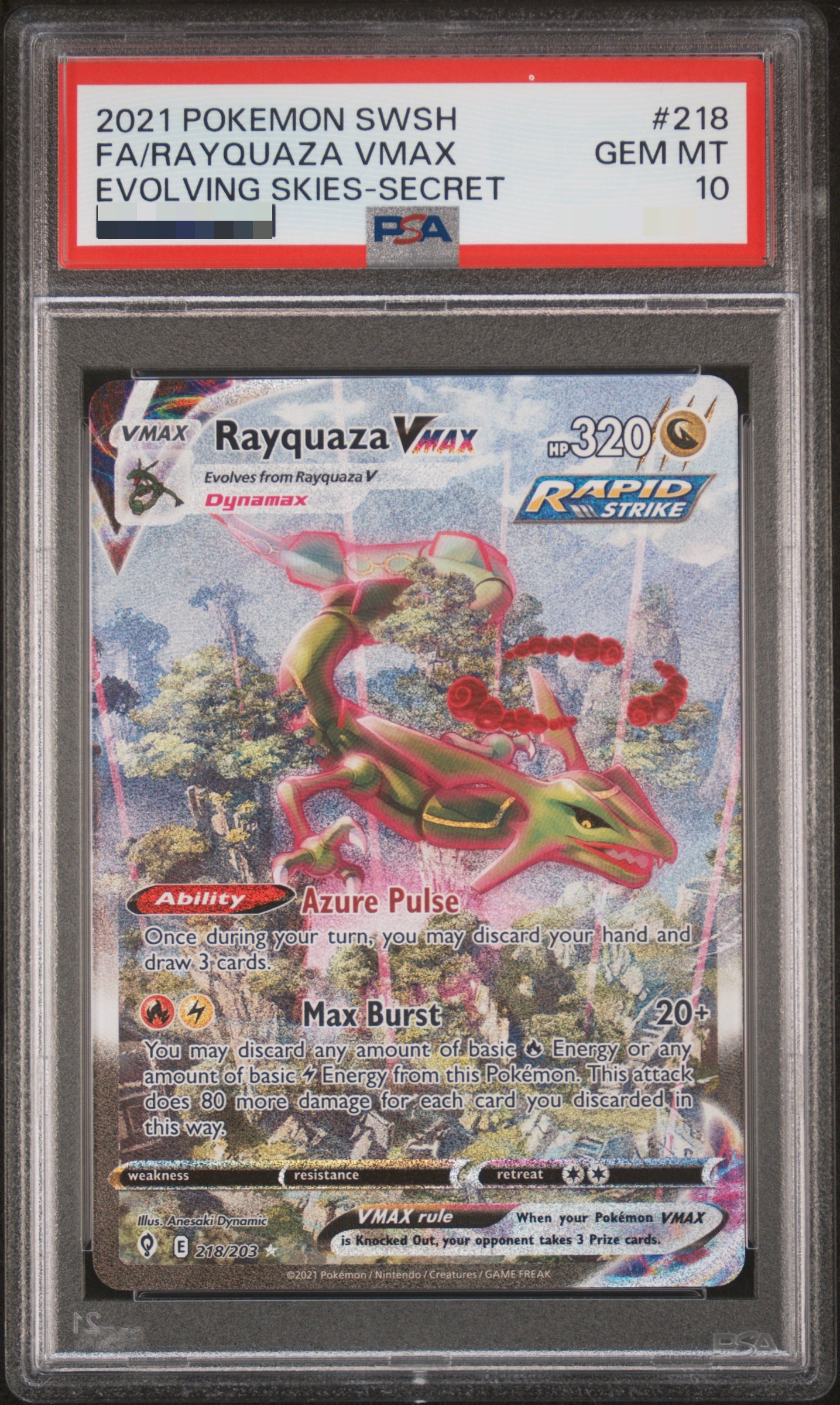 Image of FA/RAYQUAZA VMAX
